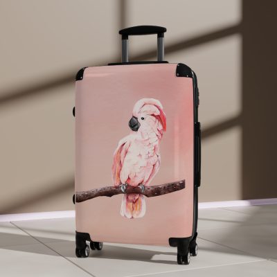 Cockatoo Suitcase - Journey in tropical style with this vibrant companion, featuring charming cockatoo motifs for a touch of elegance.Cockatoo Suitcase - Journey in tropical style with this vibrant companion, featuring charming cockatoo motifs for a touch of elegance.