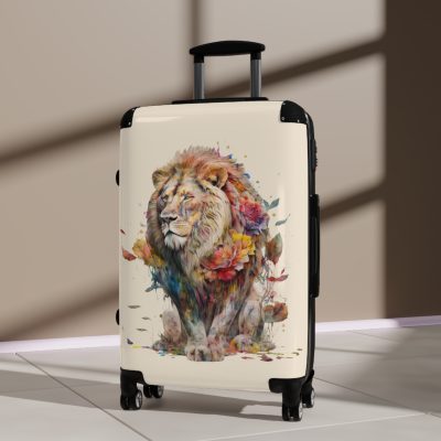 Lion Suitcase - Roar into adventures with strength and style, a distinctive and bold travel companion symbolizing majesty and individuality.