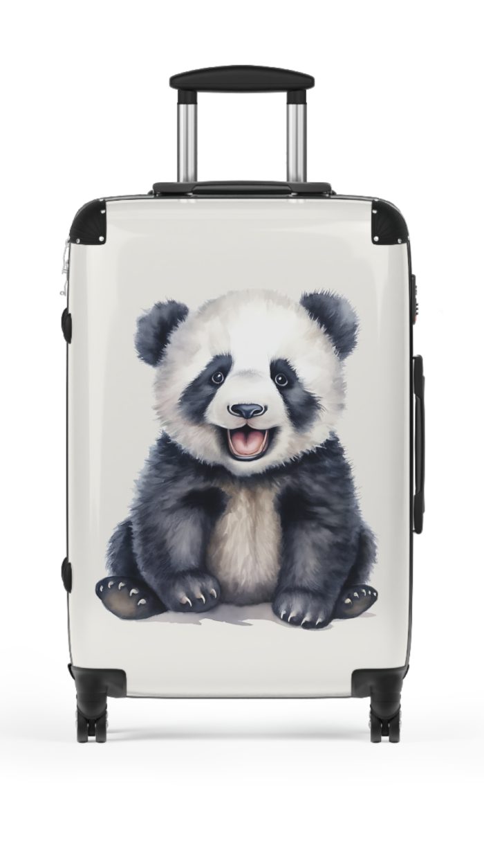 Cute Baby Panda Suitcase - Whimsical and charming luggage, perfect for adorable adventures with its custom design of cute baby pandas.