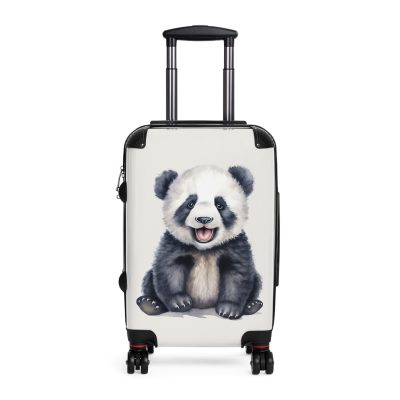 Cute Baby Panda Suitcase - Whimsical and charming luggage, perfect for adorable adventures with its custom design of cute baby pandas.