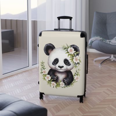 Cute Baby Panda Suitcase - Whimsical and charming luggage, perfect for adorable adventures with its custom design of cute baby pandas.