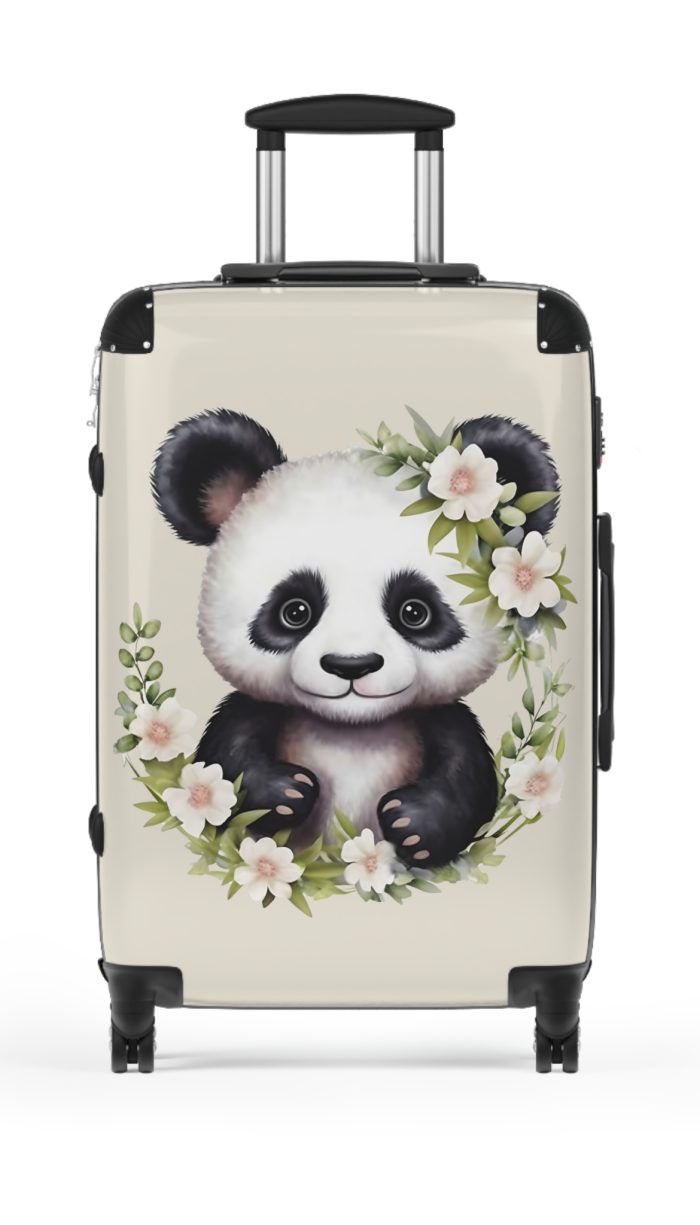 Cute Baby Panda Suitcase - Whimsical and charming luggage, perfect for adorable adventures with its custom design of cute baby pandas.