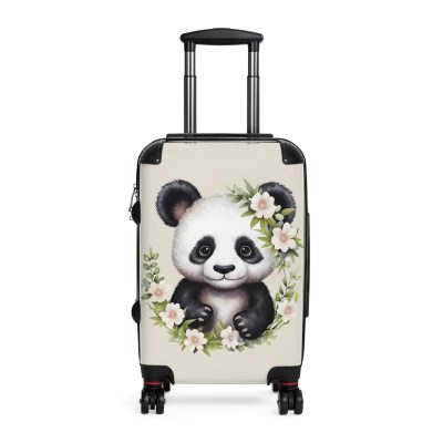 Cute Baby Panda Suitcase - Whimsical and charming luggage, perfect for adorable adventures with its custom design of cute baby pandas.