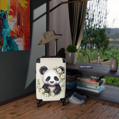 Cute Baby Panda Suitcase - Whimsical and charming luggage, perfect for adorable adventures with its custom design of cute baby pandas.