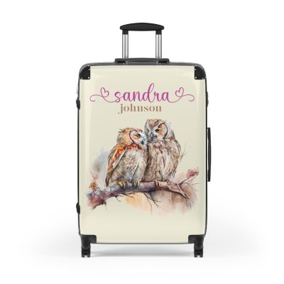 Custom Owl Suitcase - Elevate your travels with personalized style, featuring unique owl designs for a touch of elegance on your journeys.