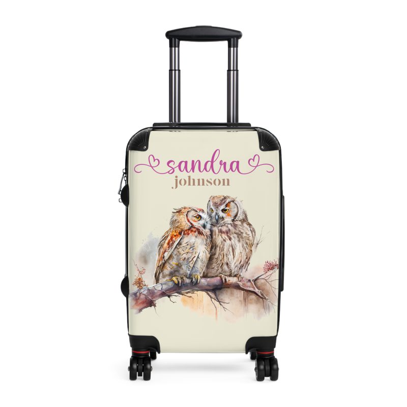 Custom Owl Suitcase - Elevate your travels with personalized style, featuring unique owl designs for a touch of elegance on your journeys.