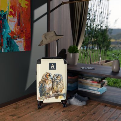 Custom Owl Suitcase - Elevate your travels with personalized style, featuring unique owl designs for a touch of elegance on your journeys.