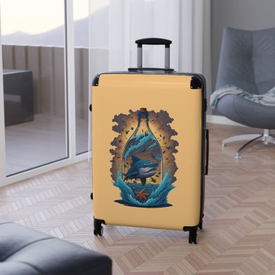 Shark Suitcase - Dive into unparalleled style and durability. This suitcase is your fearless companion for every journey, making a statement wherever you roam.