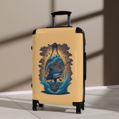 Shark Suitcase - Dive into unparalleled style and durability. This suitcase is your fearless companion for every journey, making a statement wherever you roam.