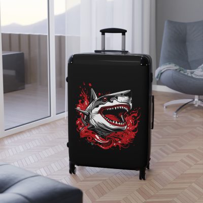 Shark Suitcase - Dive into unparalleled style and durability. This suitcase is your fearless companion for every journey, making a statement wherever you roam.