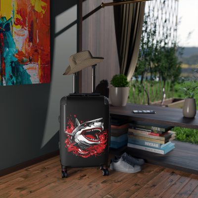 Shark Suitcase - Dive into unparalleled style and durability. This suitcase is your fearless companion for every journey, making a statement wherever you roam.