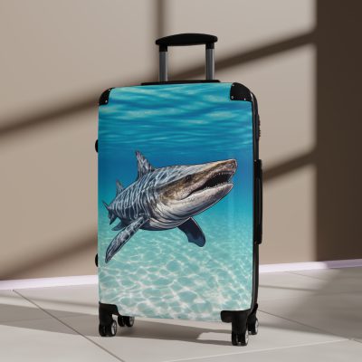 Shark Suitcase - Dive into unparalleled style and durability. This suitcase is your fearless companion for every journey, making a statement wherever you roam.