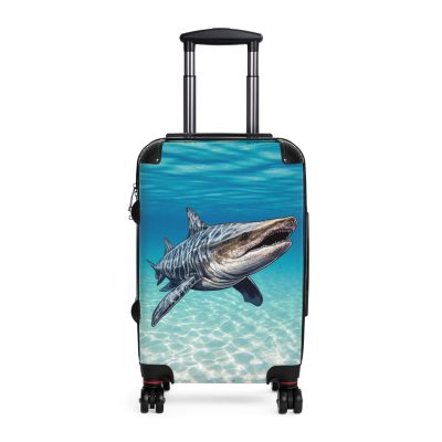 Shark Suitcase - Dive into unparalleled style and durability. This suitcase is your fearless companion for every journey, making a statement wherever you roam.