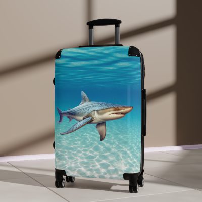 Shark Suitcase - Dive into unparalleled style and durability. This suitcase is your fearless companion for every journey, making a statement wherever you roam.