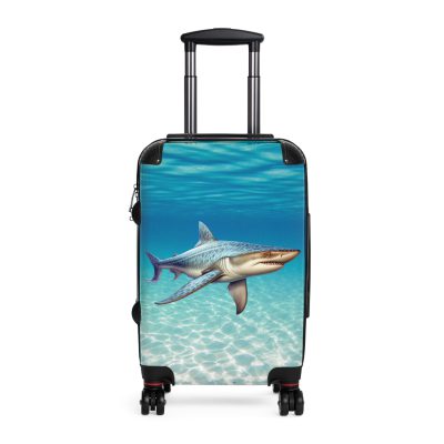 Shark Suitcase - Dive into unparalleled style and durability. This suitcase is your fearless companion for every journey, making a statement wherever you roam.