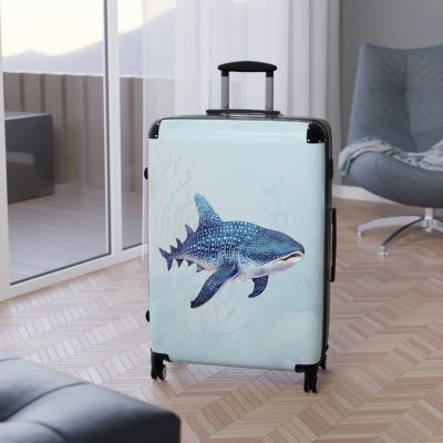 Shark Suitcase - Dive into unparalleled style and durability. This suitcase is your fearless companion for every journey, making a statement wherever you roam.