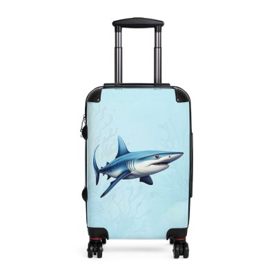 Shark Suitcase - Dive into unparalleled style and durability. This suitcase is your fearless companion for every journey, making a statement wherever you roam.