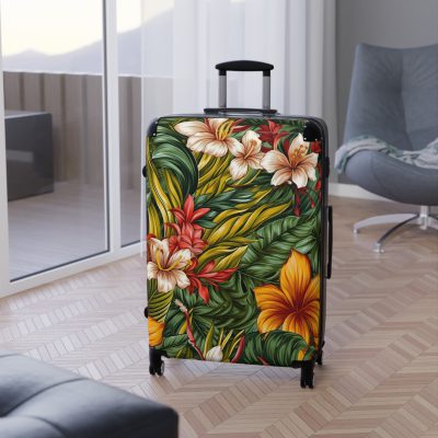 Tropical Hawaiian Suitcase - Elevate your travels with vibrant designs inspired by the beauty of Hawaii for a touch of island elegance.