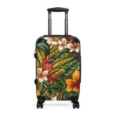 Tropical Hawaiian Suitcase - Elevate your travels with vibrant designs inspired by the beauty of Hawaii for a touch of island elegance.