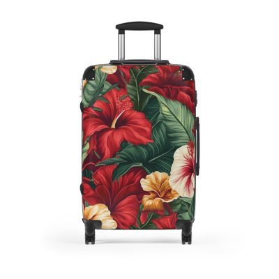 Tropical Hawaiian Suitcase - Elevate your travels with vibrant designs inspired by the beauty of Hawaii for a touch of island elegance.