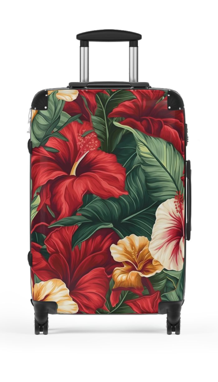 Tropical Hawaiian Suitcase - Elevate your travels with vibrant designs inspired by the beauty of Hawaii for a touch of island elegance.