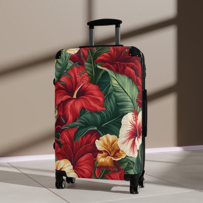 Tropical Hawaiian Suitcase - Elevate your travels with vibrant designs inspired by the beauty of Hawaii for a touch of island elegance.