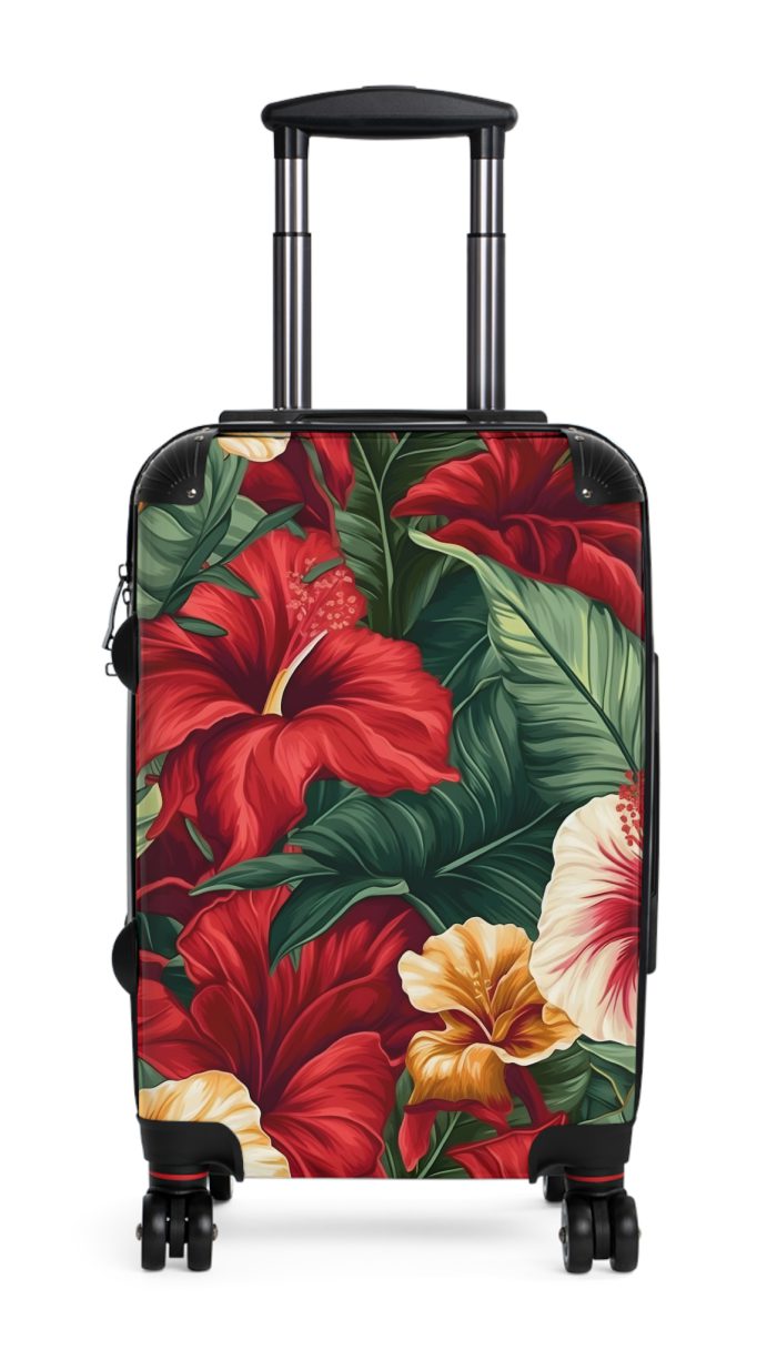 Tropical Hawaiian Suitcase - Elevate your travels with vibrant designs inspired by the beauty of Hawaii for a touch of island elegance.