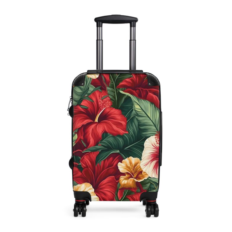 Tropical Hawaiian Suitcase - Elevate your travels with vibrant designs inspired by the beauty of Hawaii for a touch of island elegance.