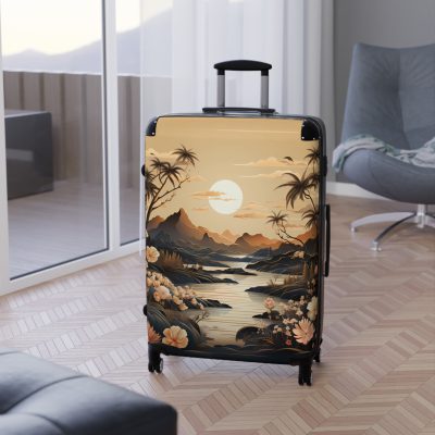 Hawaiian Sunset Suitcase - Experience the beauty of a Hawaiian sunset with vibrant designs, perfect for adding tropical elegance to your travels.