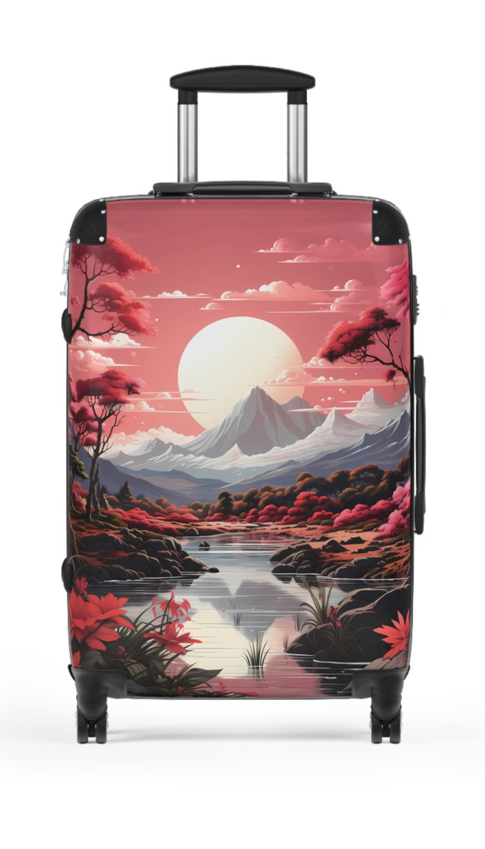 Hawaiian Sunset Suitcase - Experience the beauty of a Hawaiian sunset with vibrant designs, perfect for adding tropical elegance to your travels.