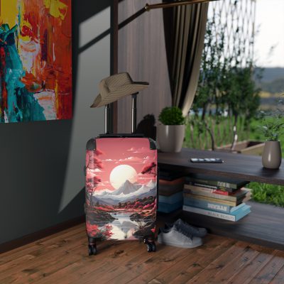 Hawaiian Sunset Suitcase - Experience the beauty of a Hawaiian sunset with vibrant designs, perfect for adding tropical elegance to your travels.