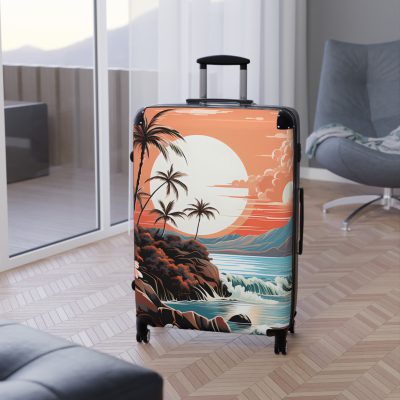 Hawaiian Sunset Suitcase - Experience the beauty of a Hawaiian sunset with vibrant designs, perfect for adding tropical elegance to your travels.