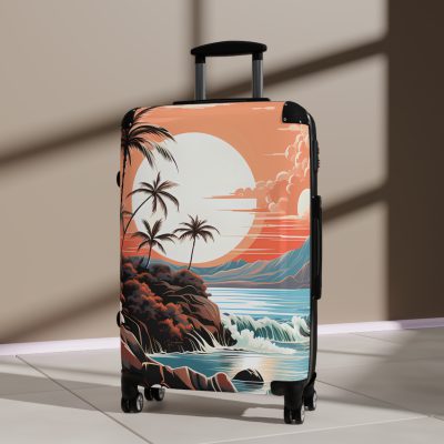 Hawaiian Sunset Suitcase - Experience the beauty of a Hawaiian sunset with vibrant designs, perfect for adding tropical elegance to your travels.