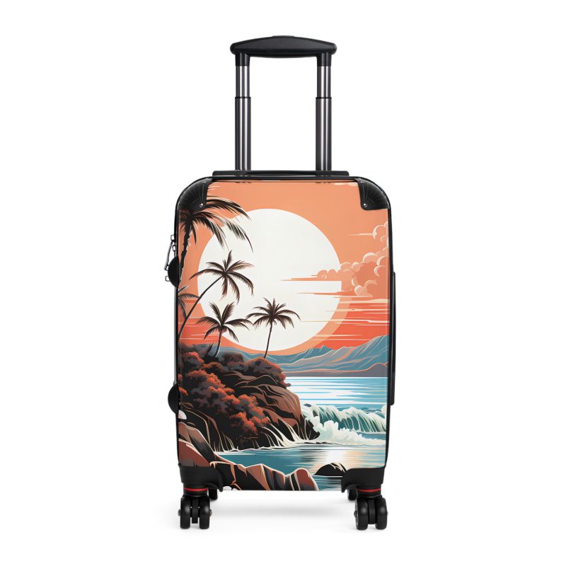 Hawaiian Sunset Suitcase - Experience the beauty of a Hawaiian sunset with vibrant designs, perfect for adding tropical elegance to your travels.