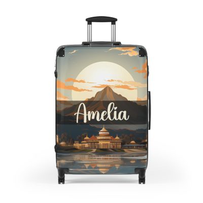 Hawaiian Sunset Custom Suitcase - Elevate your travels with vibrant designs tailored to your style, perfect for experiencing paradise.