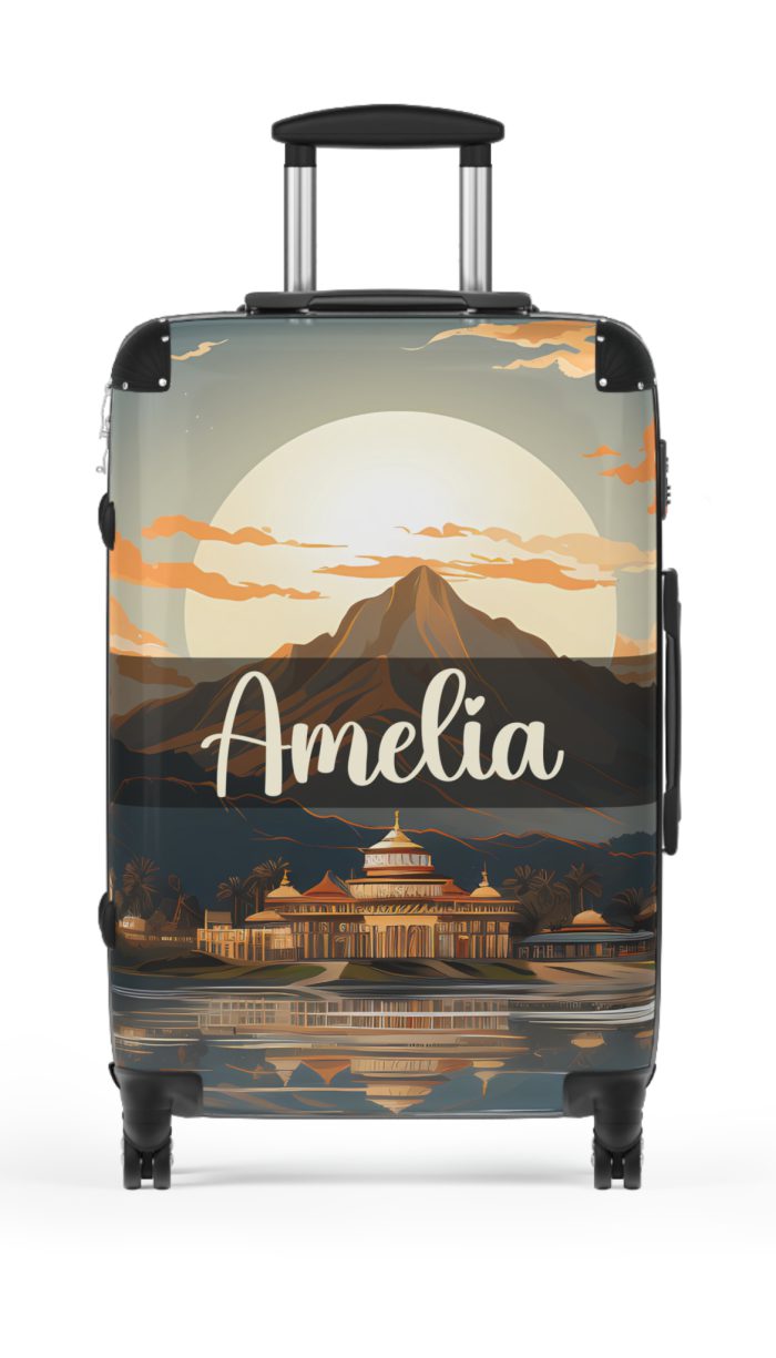 Hawaiian Sunset Custom Suitcase - Elevate your travels with vibrant designs tailored to your style, perfect for experiencing paradise.