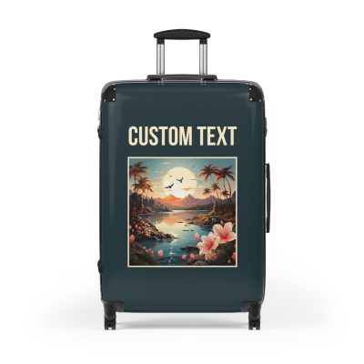 Hawaiian Sunset Custom Suitcase - Elevate your travels with vibrant designs tailored to your style, perfect for experiencing paradise.