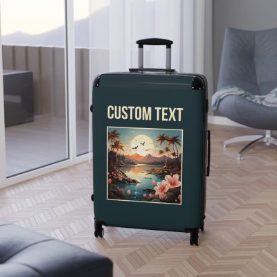 Hawaiian Sunset Custom Suitcase - Elevate your travels with vibrant designs tailored to your style, perfect for experiencing paradise.