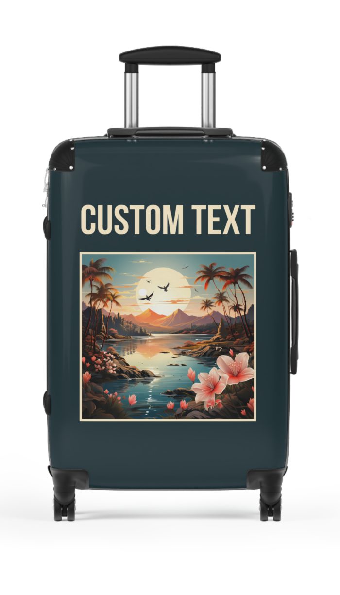 Hawaiian Sunset Custom Suitcase - Elevate your travels with vibrant designs tailored to your style, perfect for experiencing paradise.