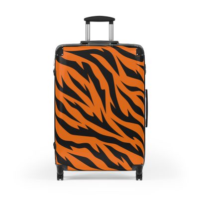 Tiger Print Suitcase - Roar into elegance with a distinctive tiger print design, a stylish companion for your wild adventures.