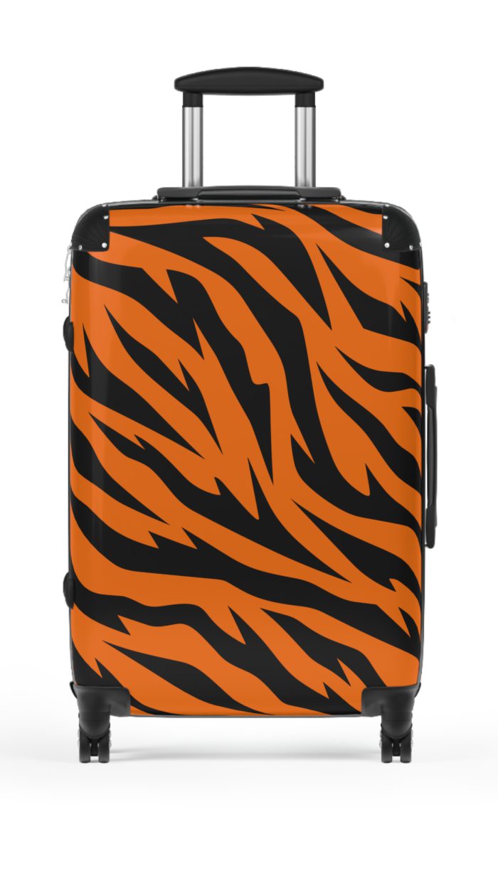 Tiger Print Suitcase - Roar into elegance with a distinctive tiger print design, a stylish companion for your wild adventures.