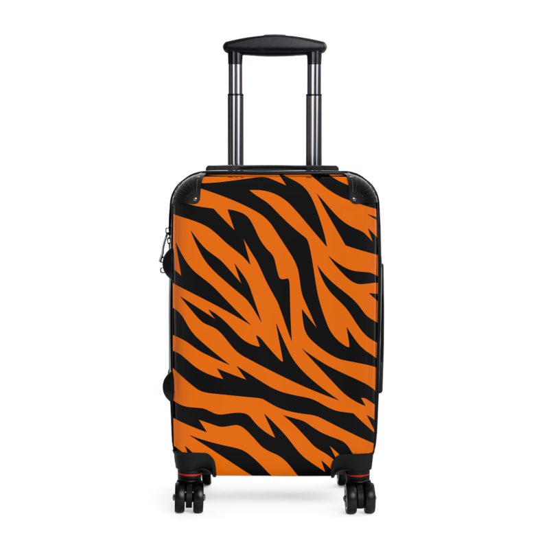 Tiger Print Suitcase - Roar into elegance with a distinctive tiger print design, a stylish companion for your wild adventures.