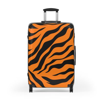 Tiger Print Suitcase - Roar into elegance with a distinctive tiger print design, a stylish companion for your wild adventures.