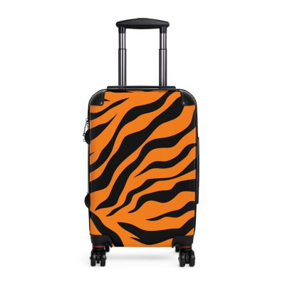 Tiger Print Suitcase - Roar into elegance with a distinctive tiger print design, a stylish companion for your wild adventures.