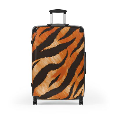 Tiger Print Suitcase - Roar into elegance with a distinctive tiger print design, a stylish companion for your wild adventures.