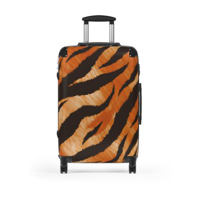 Tiger Print Suitcase - Roar into elegance with a distinctive tiger print design, a stylish companion for your wild adventures.