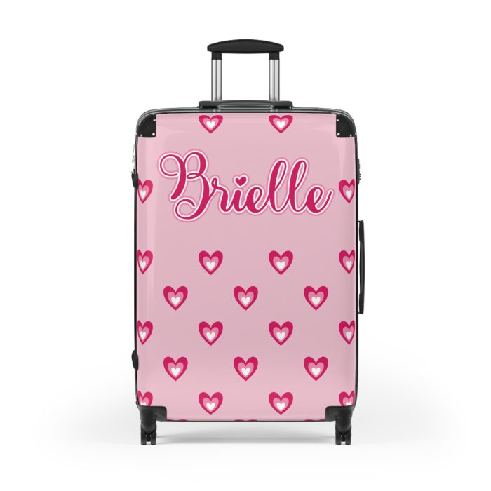 Glamorous Custom Pink Barbie suitcase, a durable and personalized travel companion. Crafted with chosen pink Barbie designs, it's perfect for enthusiasts on the go.