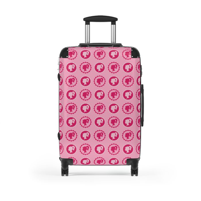 Stylish Pink Barbie suitcase, a durable and glamorous travel companion. Crafted with pink Barbie designs, it's perfect for enthusiasts on the go.