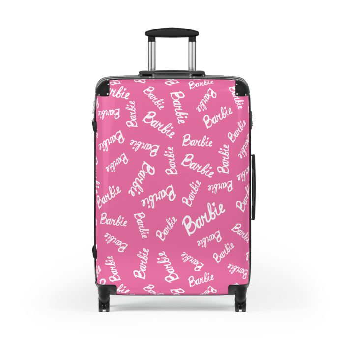 Stylish Pink Barbie suitcase, a durable and glamorous travel companion. Crafted with pink Barbie designs, it's perfect for enthusiasts on the go.