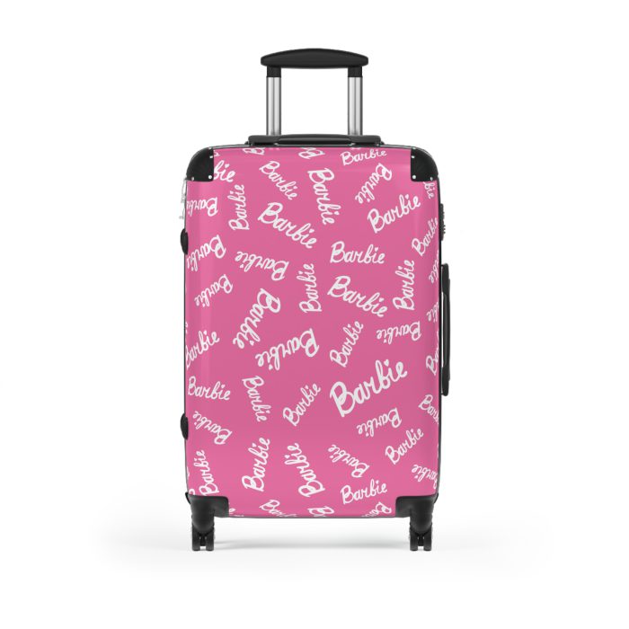 Stylish Pink Barbie suitcase, a durable and glamorous travel companion. Crafted with pink Barbie designs, it's perfect for enthusiasts on the go.